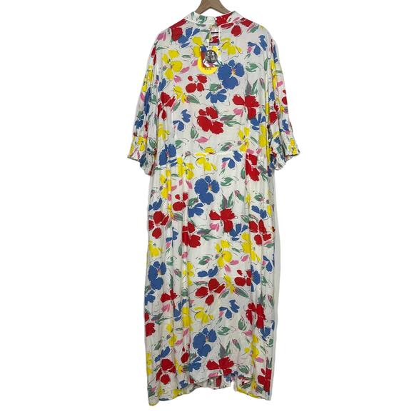 NEW RIXO X Target Floral Mock Neck Cascade Ruffle Dress Plus Size 28W/30W Spring - Picture 3 of 12